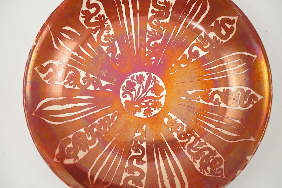 William De Morgan (1839-1917): A ruby lustre dish